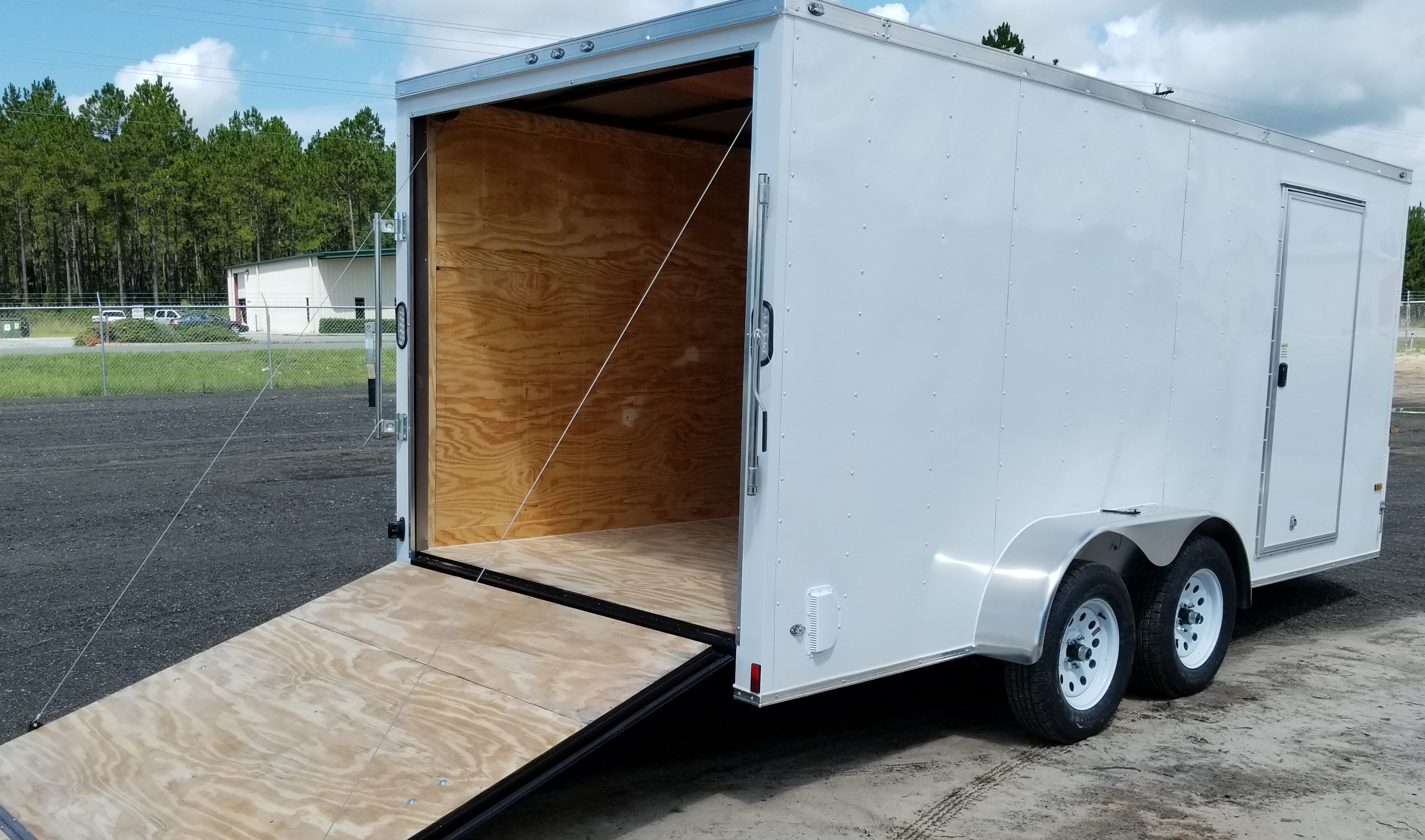 Enclosed Trailer 7x14 White ad 60 USA Cargo Trailer