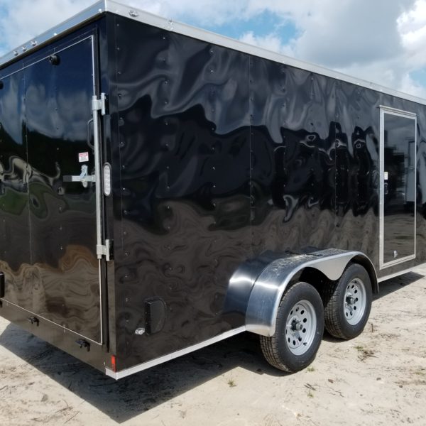 Enclosed Trailer 7x14 Black (ad 70) - USA Cargo Trailer