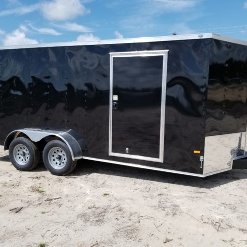 Enclosed Trailer 7x14 Black (ad 70) - USA Cargo Trailer