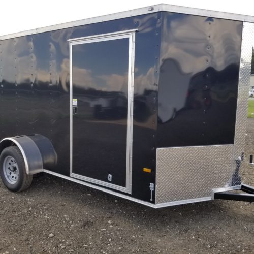 Enclosed Trailer 6x12 Black Single Axle (ad 10) - USA Cargo Trailer