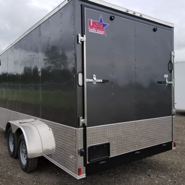 7x16 Gray Enclosed Trailer-Choose Your Color (ad 725) - USA Cargo Trailer