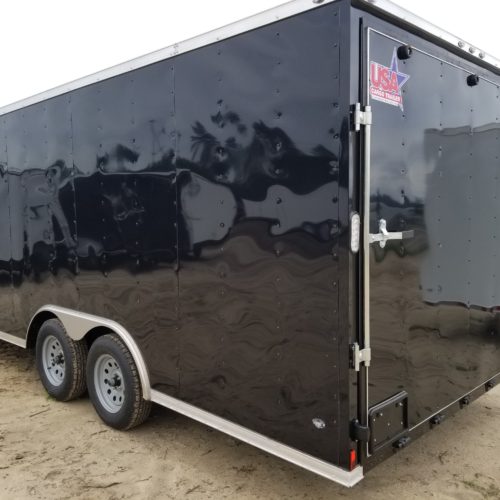 Low Price Enclosed Trailers 8.5x20 Black 3500 (ad 160) - USA Cargo Trailer