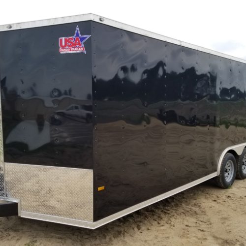 Low Price Enclosed Trailers 8.5x20 Black 3500 (ad 160) - USA Cargo Trailer