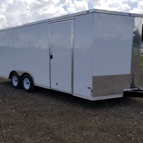 Enclosed Trailer 8.5x18 White - On Tube Main Frame. (ad 140) - USA ...