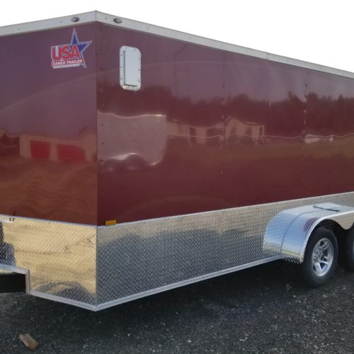 Motorcycle Trailers - Brandy wine 7x16 Custom (ad 765) - USA Cargo Trailer