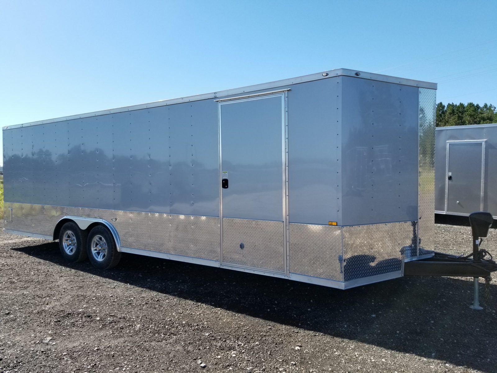 Cargo Trailers On Sale - Silver 8.5x24 Car Trailer - USA Cargo Trailer