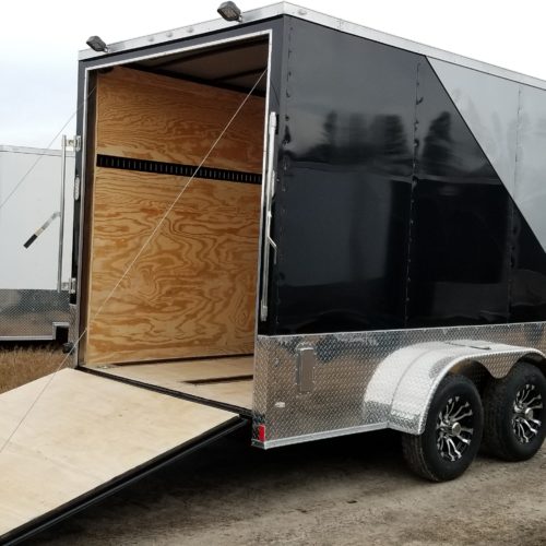 Douglas Ga. Trailers Ready In 10 Days. Custom Black & Silver 7x16 ...