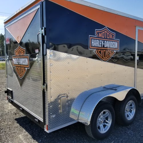 7x12 Harley Davidson Motorcycle Trailer. (ad 775) - USA Cargo Trailer