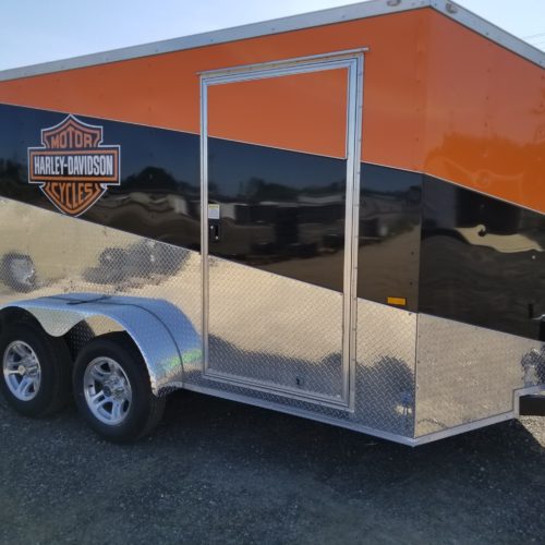 7x12 Harley Davidson Motorcycle Trailer. (ad 775) - USA Cargo Trailer