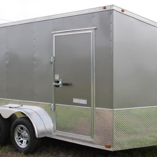 7x12 Pewter Slant V Gas Saver Enclosed Trailer. (ad 745) - USA Cargo ...