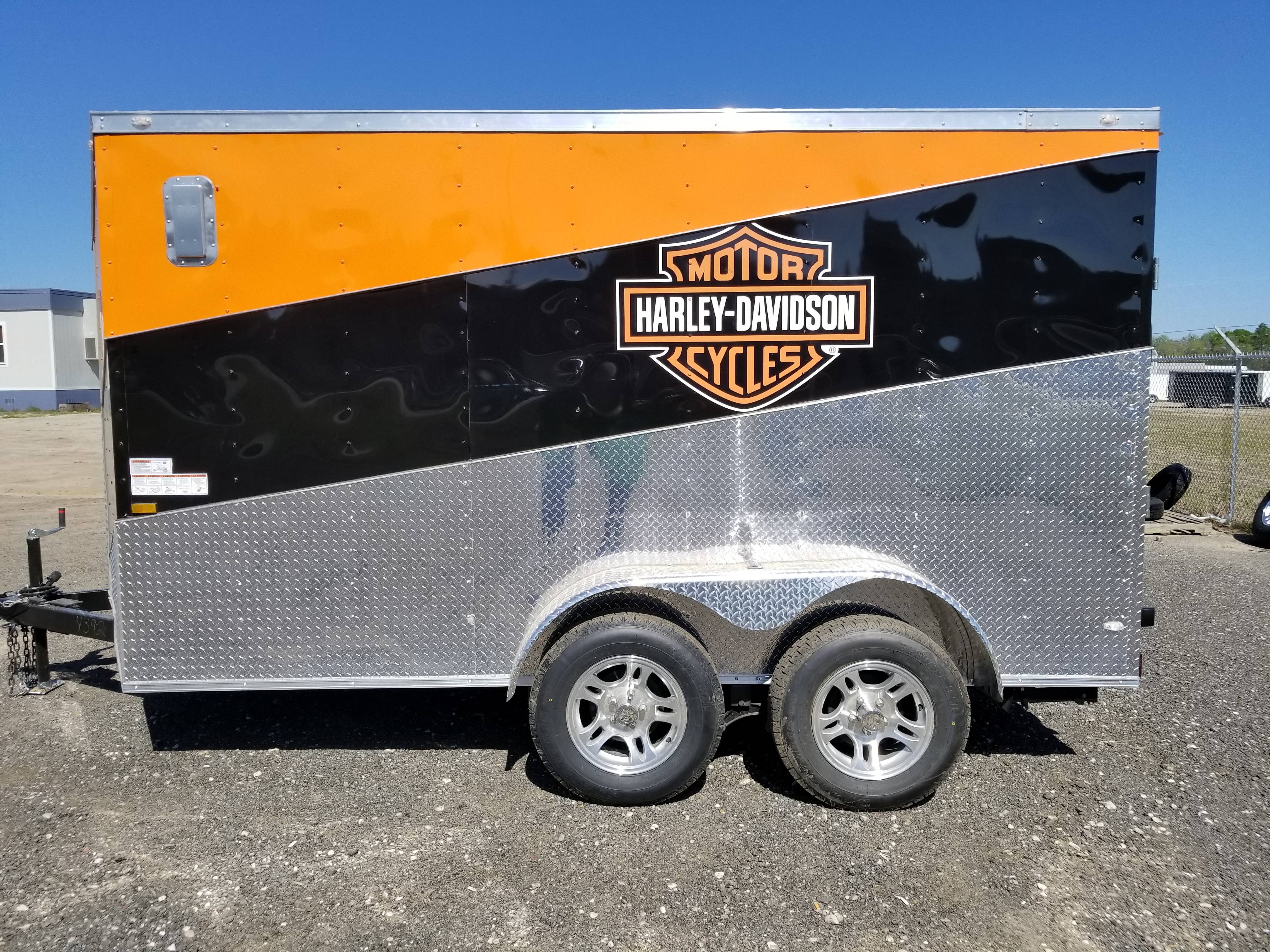 7x12 Harley Davidson Motorcycle Trailer. (ad 775) - USA Cargo Trailer