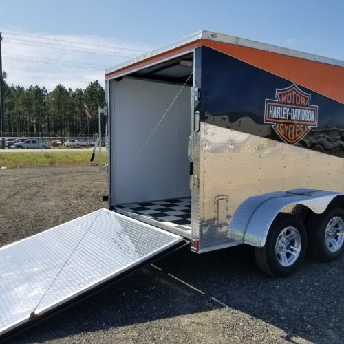 7x12 Harley Davidson Motorcycle Trailer. (ad 775) - USA Cargo Trailer