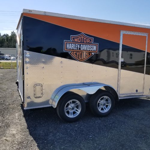 7x12 Harley Davidson Motorcycle Trailer. (ad 775) - USA Cargo Trailer