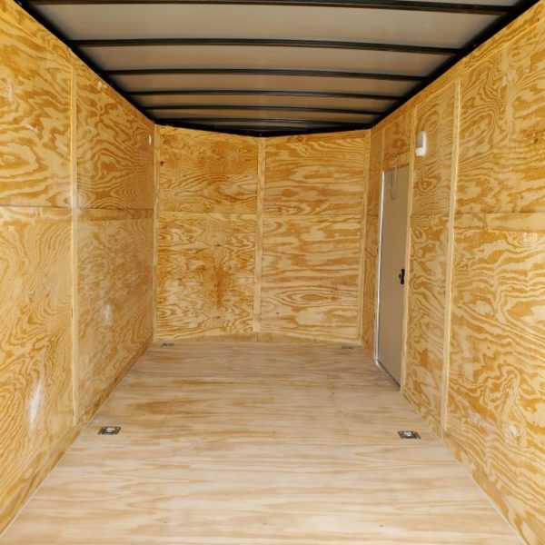 Tall Enclosed Trailers - 7x16 White 7ft. Interior Height, .030, 6 d ...